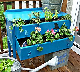 q turn old dresser into an outdoor planter, gardening, repurposing upcycling, Old dresser turned outdoor planter See how here
