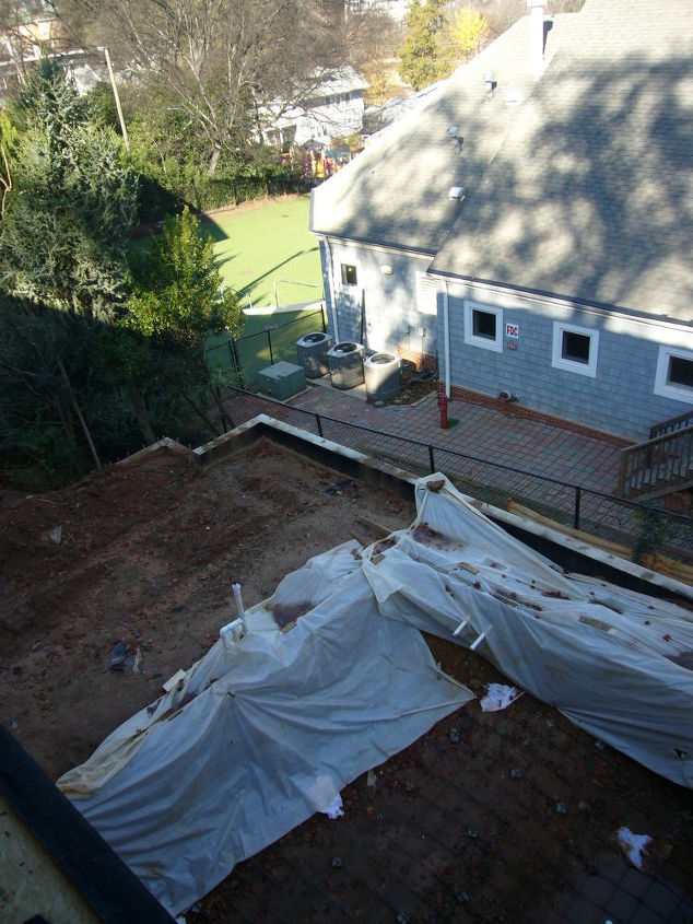 midtown residence progress this modern style home is located near downtown atlanta, decks, gardening, home improvement, landscape, outdoor living, pool designs, View of pool from master bedroom