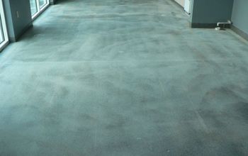 Before and after breakroom epoxy application for Landmark Dodge in Morrow, GA.  Chrysler Blue !