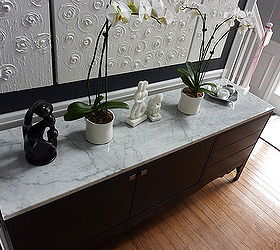 q new life to entry foyer as simple as marble you like, painted furniture, After marble less than 500 to make a piece of Ikea furniture look like thousands of dollars