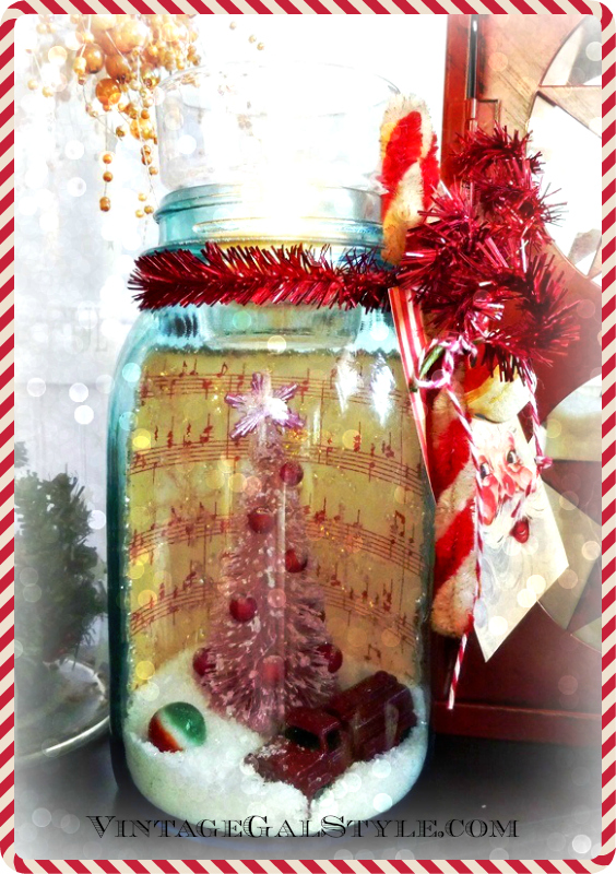 vintage canning jar snow globe, christmas decorations, crafts, repurposing upcycling, seasonal holiday decor