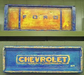 recycled truck tailgate to wall art, INSPIRATION These are the two pieces by the artist in Palm Springs