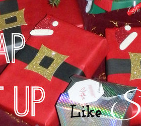 diy wrap it up like santa, christmas decorations, crafts, seasonal holiday decor, Christmas is only 10 days away Time to get wrapping