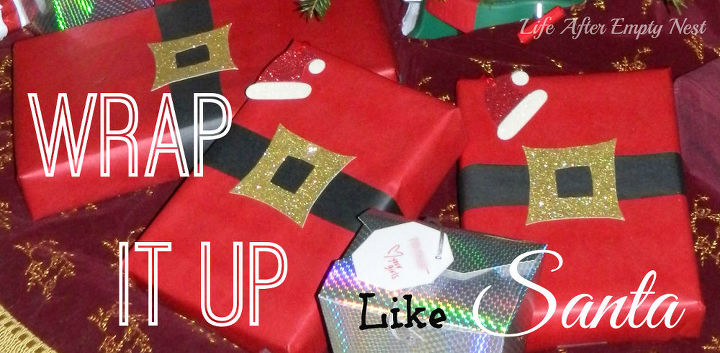 diy wrap it up like santa, christmas decorations, crafts, seasonal holiday decor, Christmas is only 10 days away Time to get wrapping