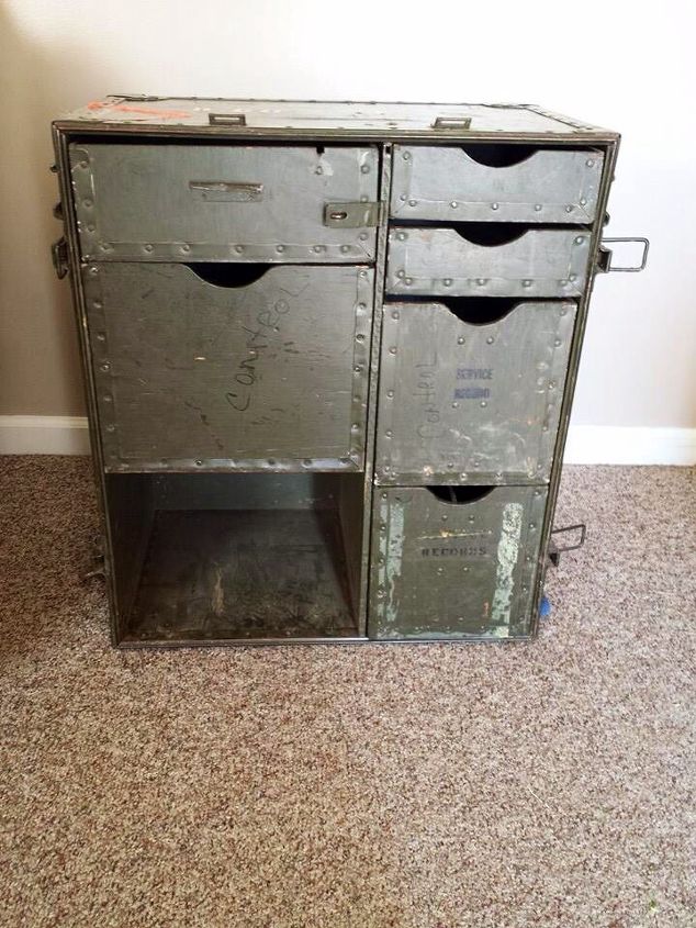 up cycled army field desk