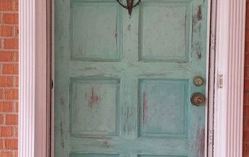 Painted "Patina" Front Door With Annie Sloan Chalk Paint
