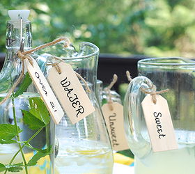 diy beverage tags ballard designs knock off, crafts, Label your pitchers so guests know what they re drinking Because you need to tell the difference between the sweet and the unsweet tea right