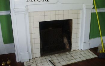 Fireplace Surround Revamp BEFORE AFTER