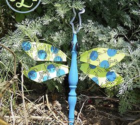 tutorial for winged bug for the garden, crafts, gardening, repurposing upcycling, Beverage lids make the perfect eyes for these little buggers pun intended