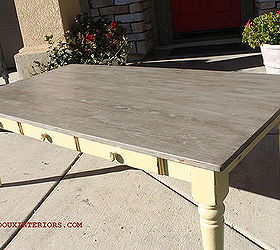 coffee table makeover with a weathered wood finish, painted furniture, Free to me Cofee Table gets a major makeover with Cece Caldwells paints and glazes