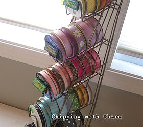 eye candy repurposing a vintage candy display as pretty ribbon storage, cleaning tips, repurposing upcycling