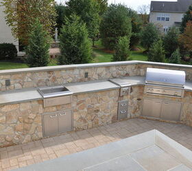 outdoor kitchen before during and after, decks, landscape, outdoor living