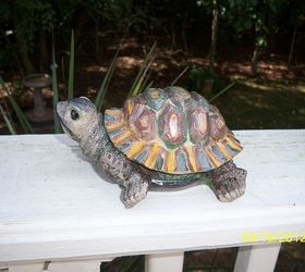 part 2 garden figurine makeover, gardening, YEP turtles bunnies gotta luv em