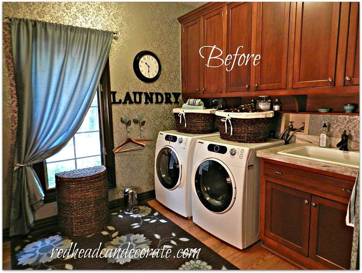 laundry mud room makeover, home decor, laundry rooms, Laundry Mud Room Cabinets Before