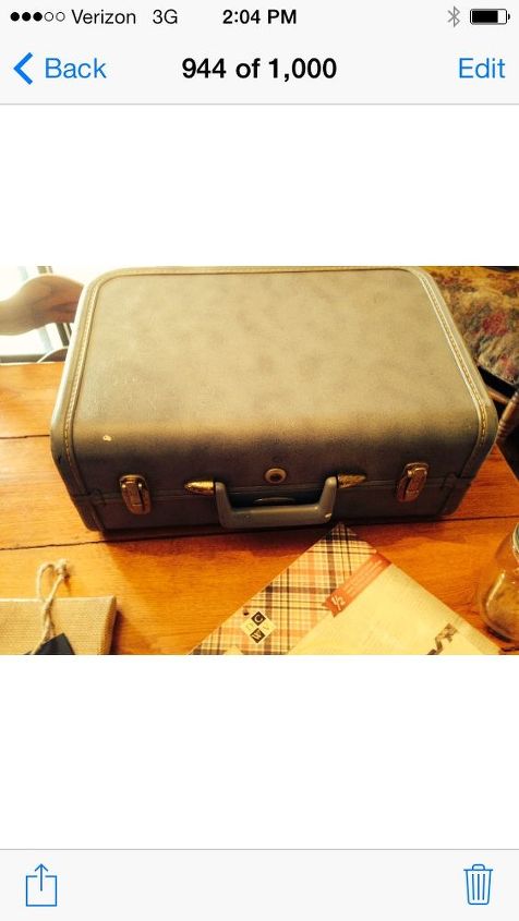 upcycled vintage suitcase, crafts, repurposing upcycling