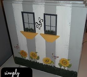 how i turned a breadbox into a toy house, crafts, repurposing upcycling, some tiny planters were cut out of spare trim wood I had laying around