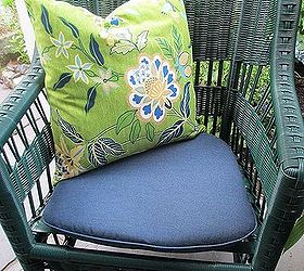 diy project from dumpster to divine, outdoor living, repurposing upcycling, After with a new seat cushion and pillow