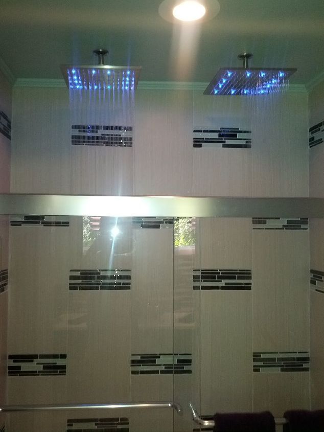 refazer todo o banheiro mude o design perfure uma parede moderno e contemporneo, chuveiros iluminados controles separados