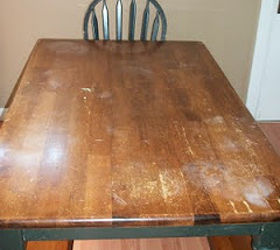 refinishing my dining room table, painted furniture, BEFORE