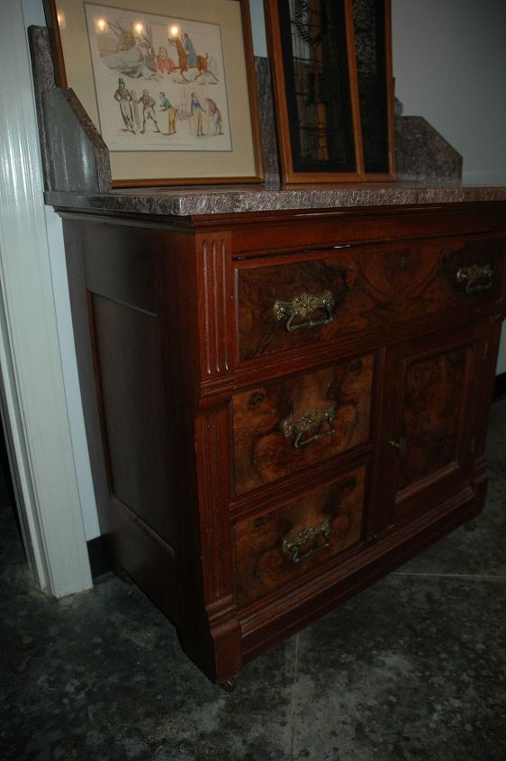 cleaning and appropriate finish for 100 eastlake bedroom set, The washstand with a little hole on the otherside for the chamber pot