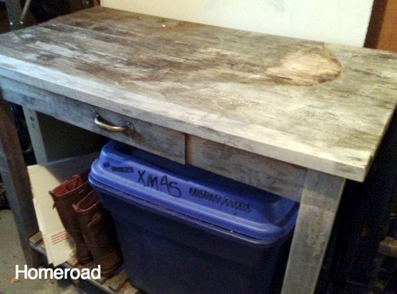 rustic diy coffee table, painted furniture, repurposing upcycling, rustic furniture, Old yucky potting bench