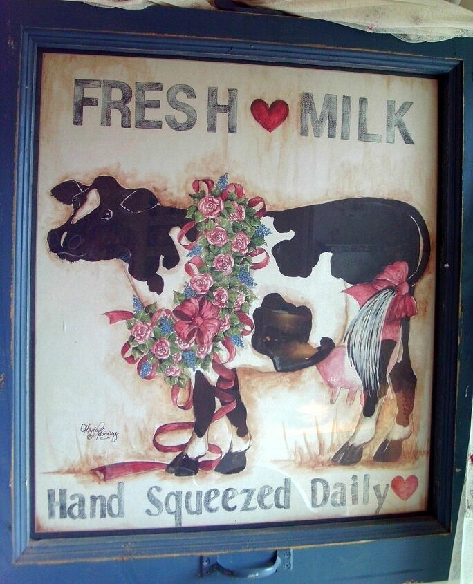 i ve caught the cow bug, home decor, I bought this picture years ago at a yard sale