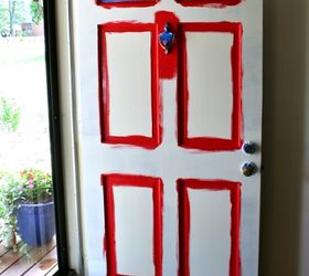 how to paint a front door, doors, painting, First cut in