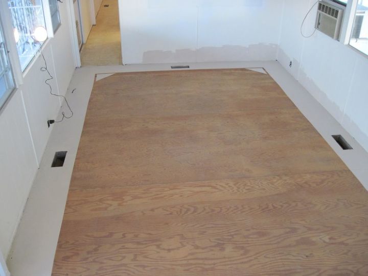 painted floor a 1964 single wide mobile home make over