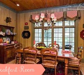 french country kitchen tour, home decor, kitchen design, kitchen island, The breakfast room is paneled in Cyprus paneling which was then painted in a watered down green wash The ceiling is paneled in stained pine