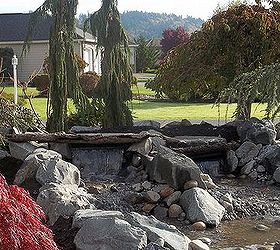 using logs to make your water feature pop, outdoor living, ponds water features