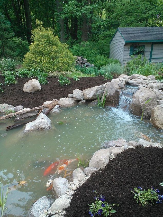 pond build before after lancaster pa, ponds water features, After