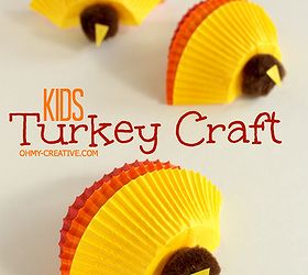 kids thanksgiving turkey craft, crafts, seasonal holiday decor, thanksgiving decorations