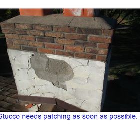 q stucco need repaint, concrete masonry, home maintenance repairs, chimney wall
