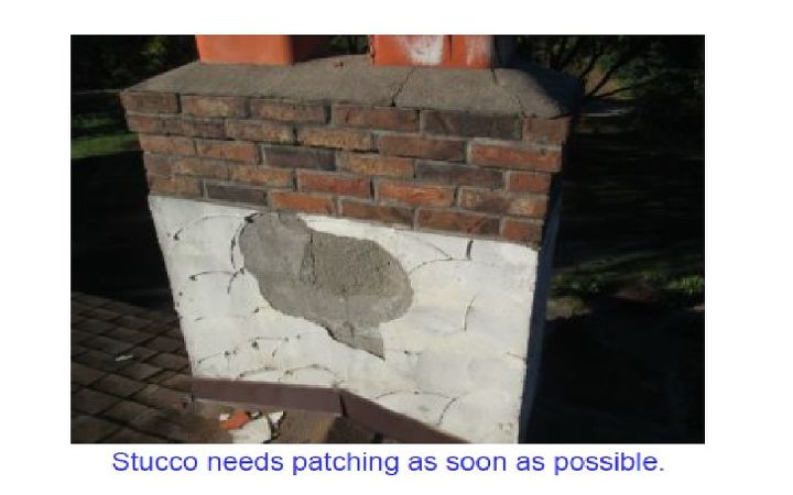 q stucco need repaint, concrete masonry, home maintenance repairs, chimney wall