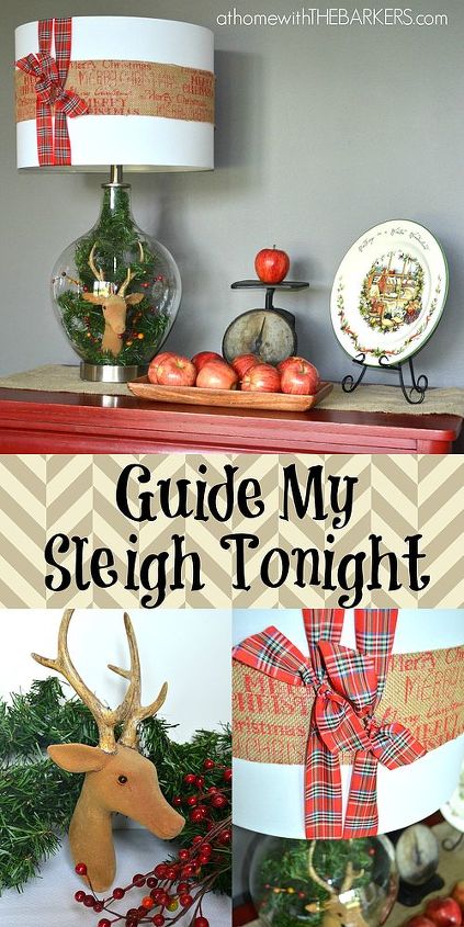 guide my sleigh tonight lamp lamps plus challenge, crafts, home decor, lighting, seasonal holiday decor