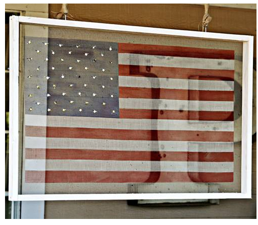 easy to make screen flags, crafts, outdoor living, patriotic decor ideas, porches, seasonal holiday decor