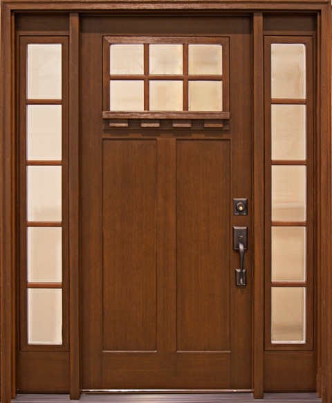 clopay fiberglass entry doors, Clopay Craftsman Collection fiberglass entry door with Clarion glass and sidelights