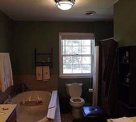 master bathroom makeover, bathroom ideas, home decor, BEFORE picture dark and outdated