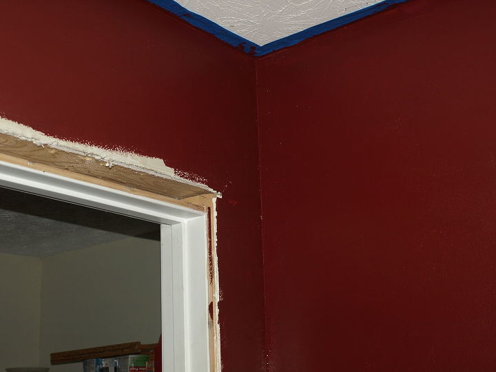wallpaper amp trim repair, paint colors, painting, wall decor, First walls completed