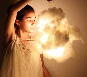 how to make glowing clouds of cotton, crafts, lighting
