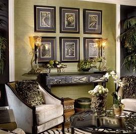 this room was designed for my client an avid gardener who spends every evening, home decor, living room ideas, Grass wall covering highlighting the nighttime Botanical Garden Photos