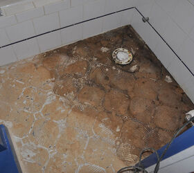 small bath flooring project, flooring, tile flooring, tiling, particle board is not a worthy substrate
