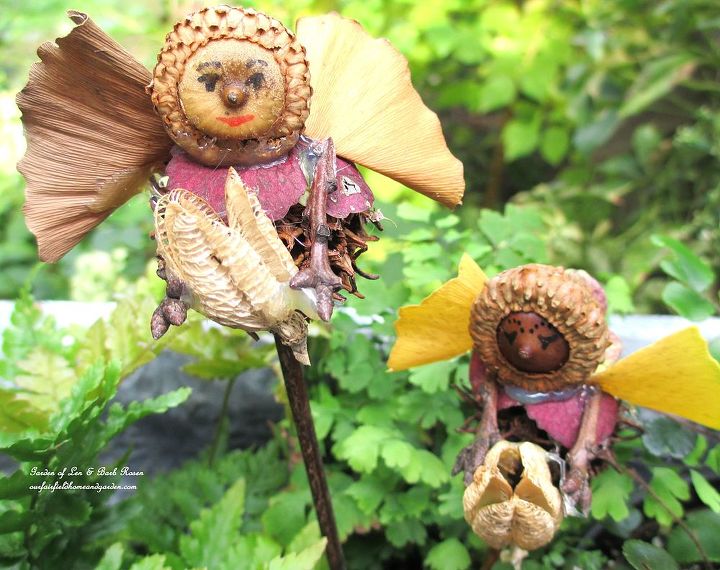 make your own garden fairies, crafts, gardening, Using natural plant materials from the yard I created garden fairies for my fairy garden See more pictures and directions at