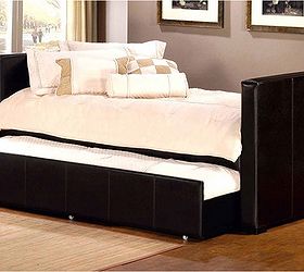 marcella backless leather daybed with trundle, Marcella Backless Leather Daybed with Trundle