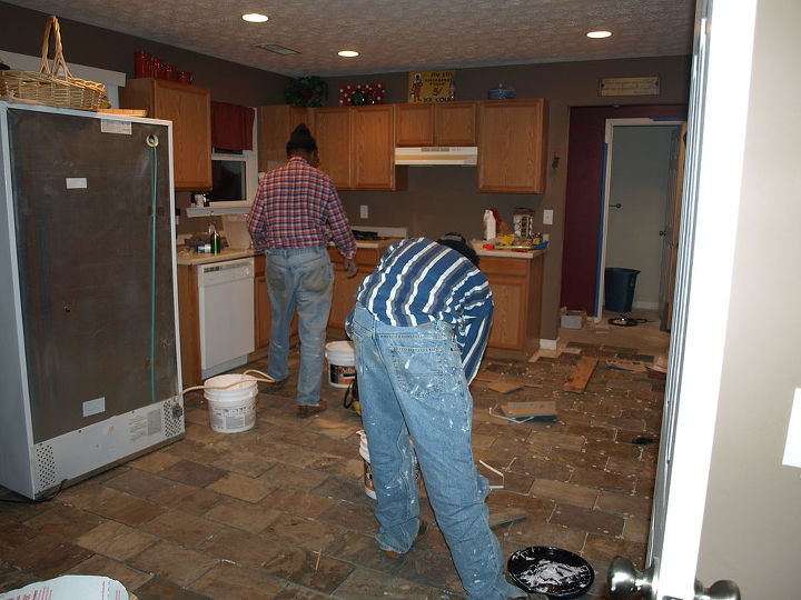 kitchen floor ceramic tile, The process