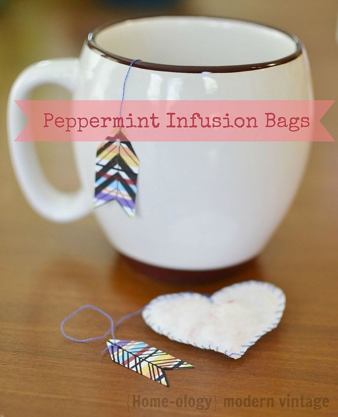 peppermint infusion bags a handmade token for your valentine, crafts, seasonal holiday decor, valentines day ideas, This little diy Valentine s token is a quick project that s sure gain you mega kudos