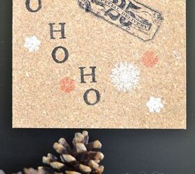 how to make a santa claus command center, seasonal holiday d cor, Add a little HO HO HO to the board with some fun Christmas stamps