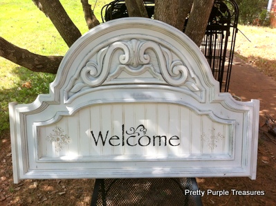 repurposed welcome sign, crafts, repurposing upcycling