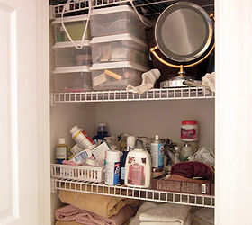 organize your linen closet, closet, organizing, Before