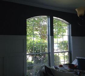 to update a boring dinning room, living room ideas, paint colors, painting, wall decor, Finished by the window too